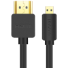 Кабель UGREEN HD127 Micro HDMI → HDMI 2.0 4K@60Hz UltraHD 3D, Black